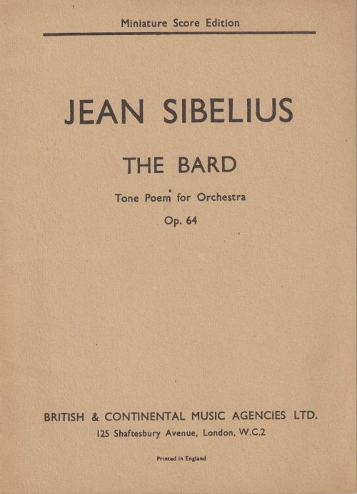 The Bard, Tone Poem for Orchestra, Op.64 - Study Score