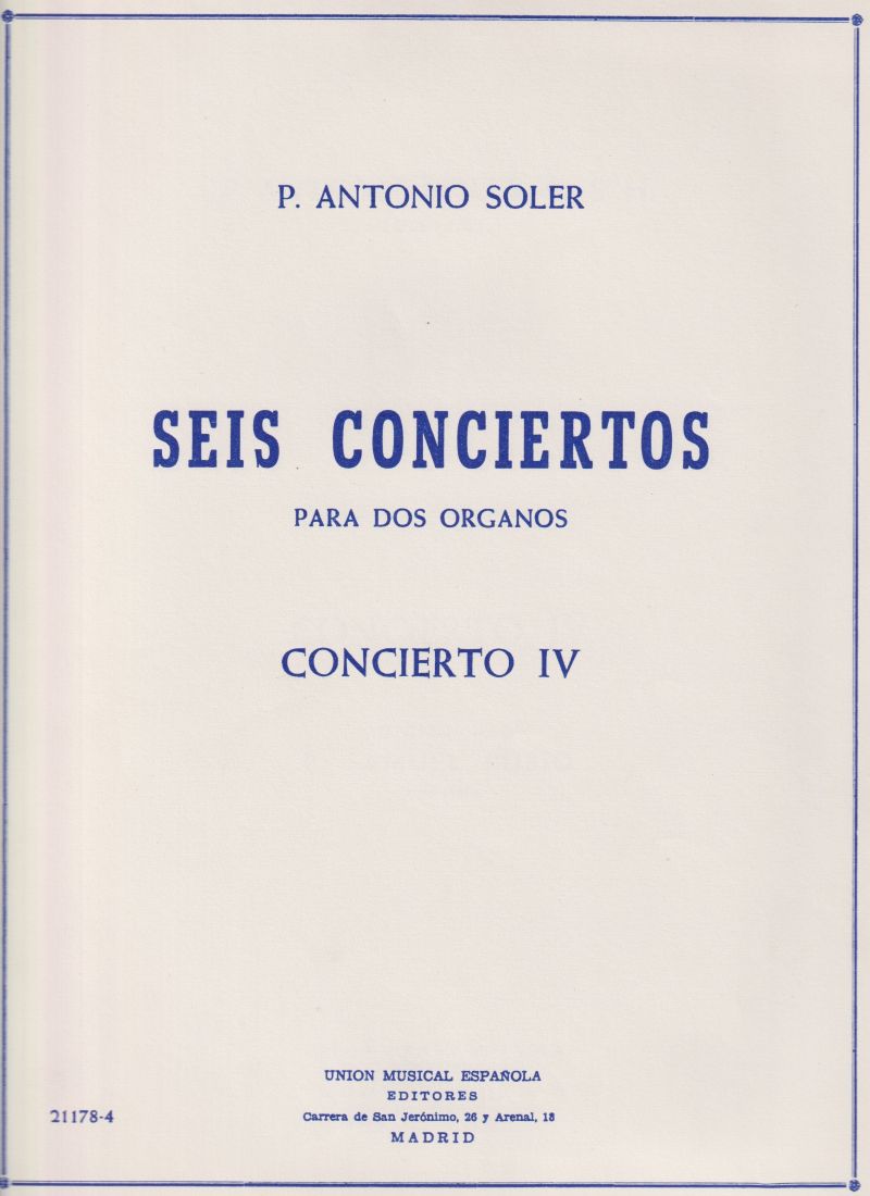 Image for Concerto No.4 for Two Organs Concerto No.4 for Two Organs