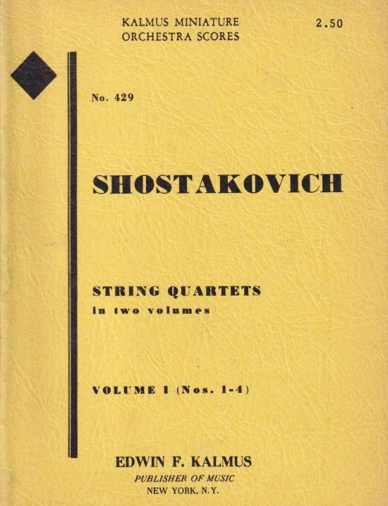 Image for String Quartets Volume 1, Nos.1 to 4 - Study Score String Quartets Volume 1, Nos.1 to 4 - Study Score