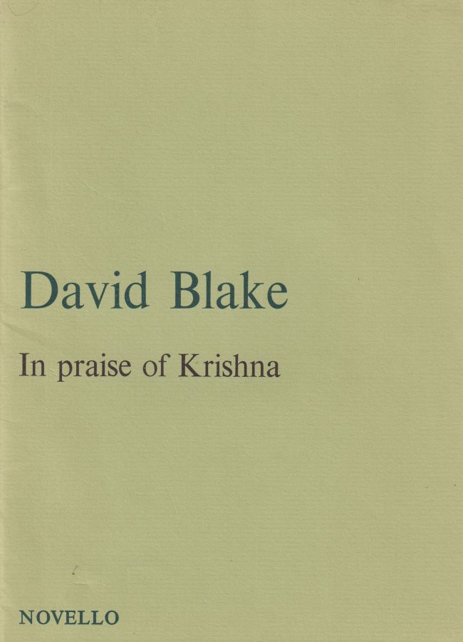 In Praise of Krishna - Study Score