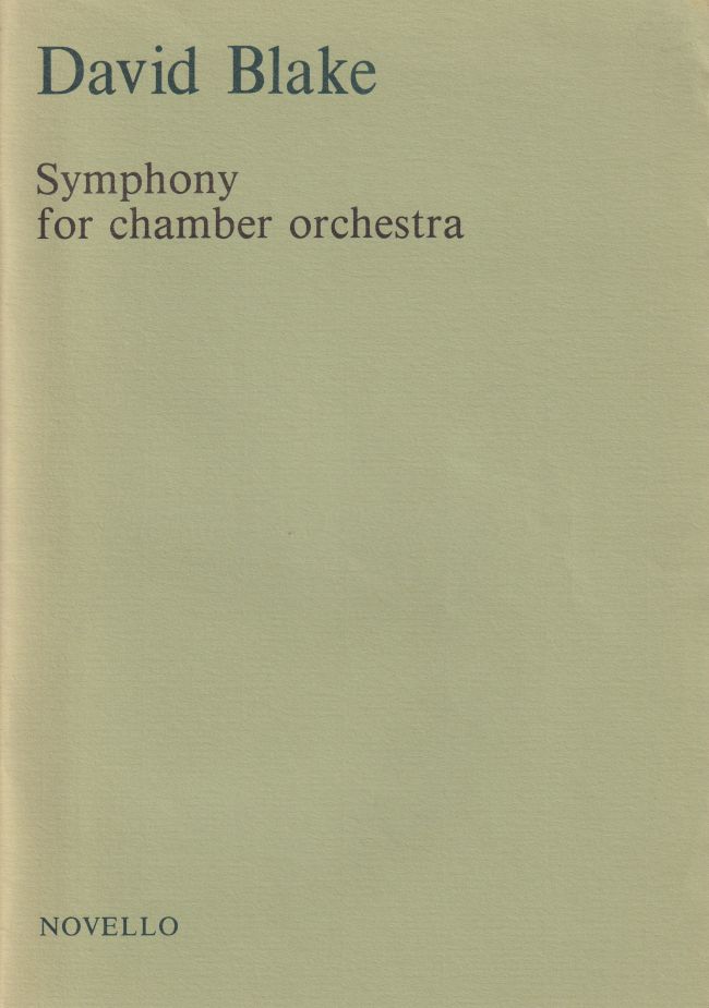 Symphony for Chamber Orchestra - Study Score