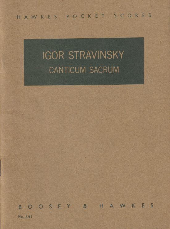Canticum Sacrum - Study Score