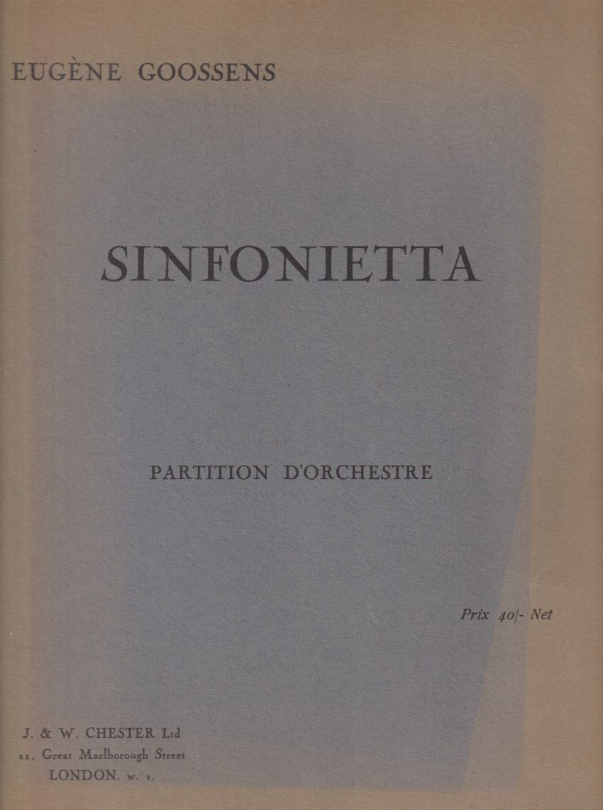 Sinfonietta Op.34 - Full Score