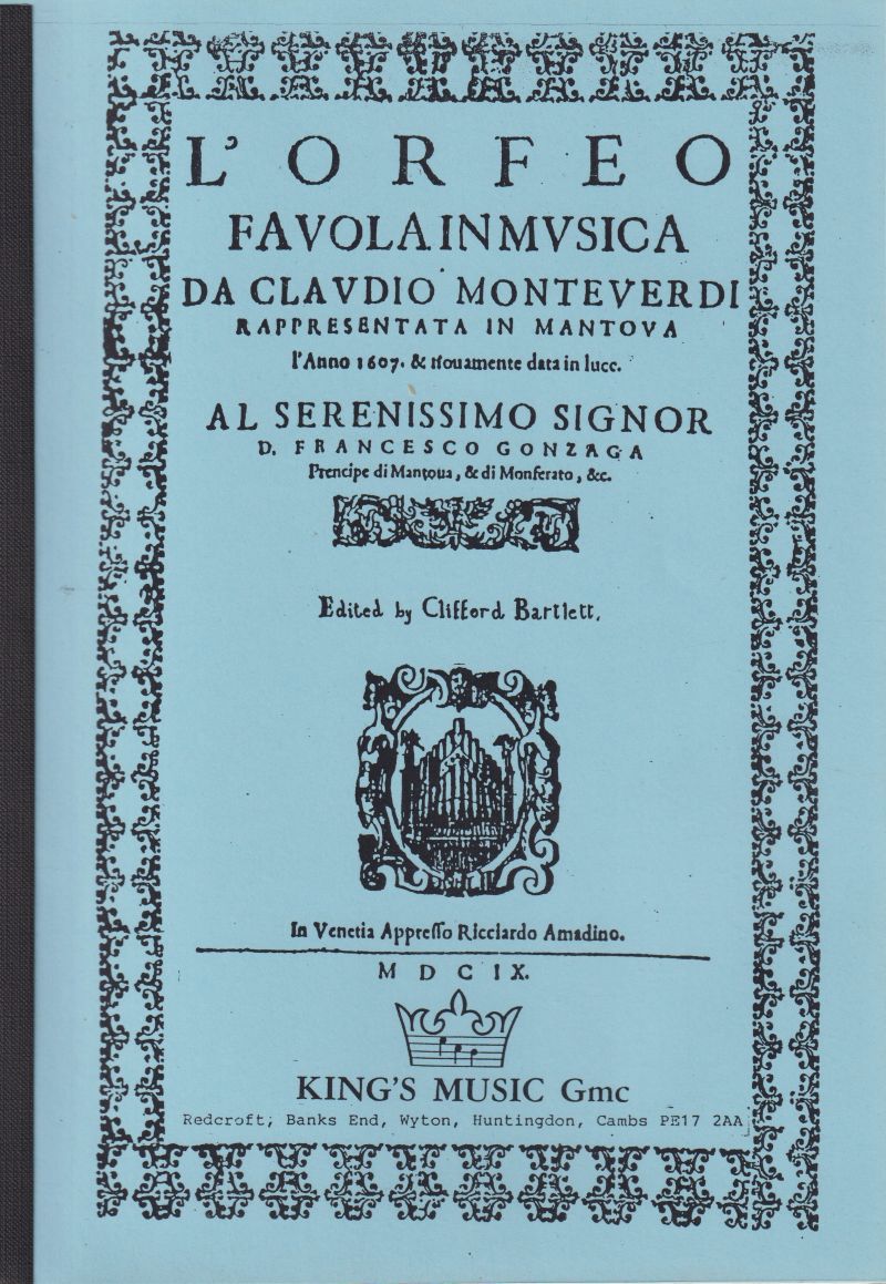 L'Orfeo Favola in musica (1607) - Full Score